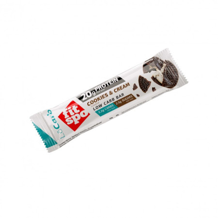 FitSpo - LoCarb Bar - Cookie&Cream 12x60G