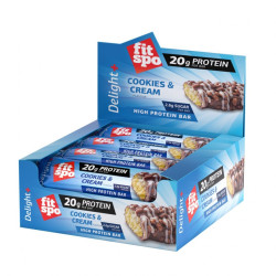 FitSpo - Delight+ Bar - Cookies & Cream 12x60G
