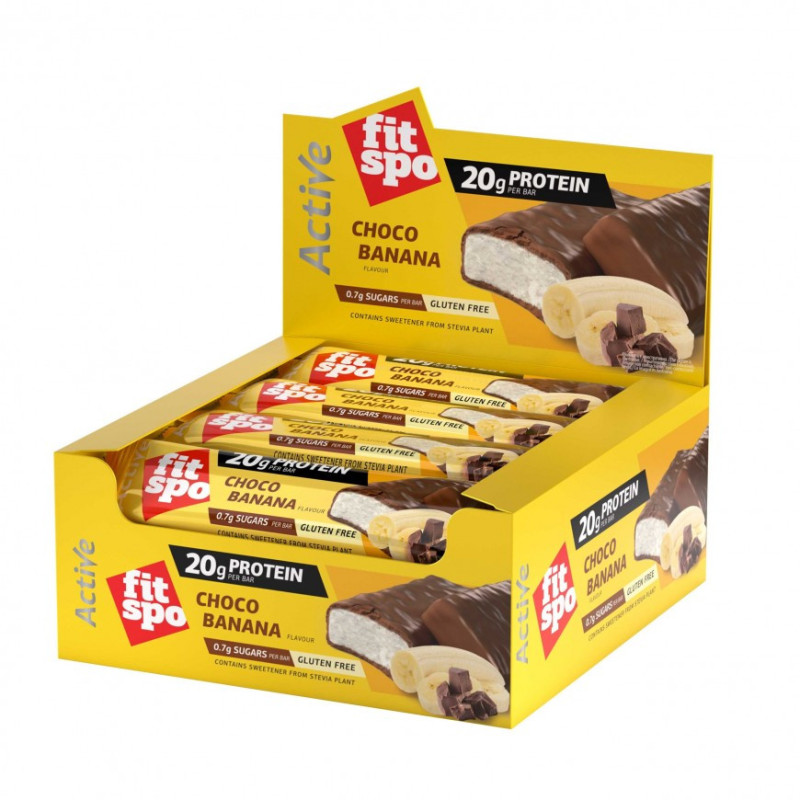 FitSpo - Active Bar - Chocolate & Banana 12x60G