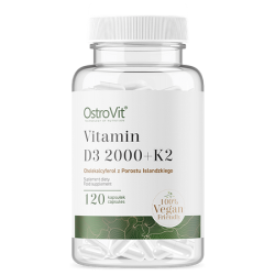OstroVit - Vitamin D3 2000 IU + K2 VEGE 120 capsules
