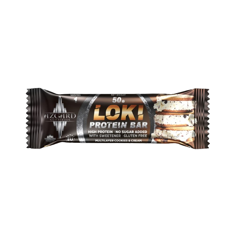 Proteinska ploščica Azgard Loki 50 g | Cookies & Cream