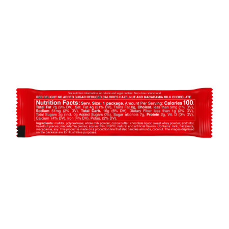 RED - Hazelnut and Macadamia Milk Chocolate Grab N Go 26g