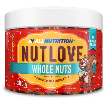 ALLnutrition - WHOLE NUTS PEANUTS IN MILK CHOCOLATE 300g