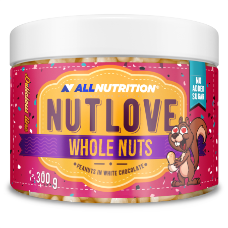ALLnutrition - WHOLE NUTS PEANUTS IN WHITE CHOCOLATE 300g