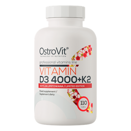 OstroVit - Vitamin D3 4000 IU + K2 LIMITED 110 tabs.
