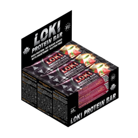 Azgard - Loki Protein Bar 12x50g - Strawberry Cheesecake|EXP: 30.11.2025