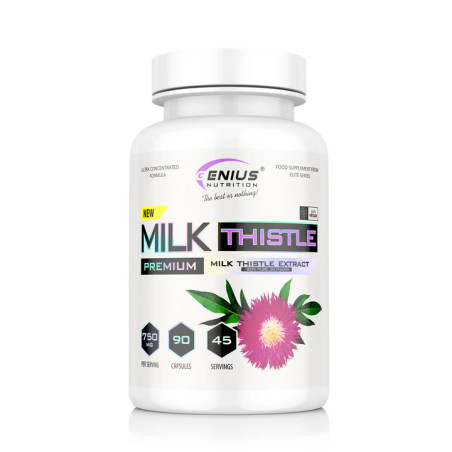Pegasti badelj Genius Nutrition Milk Thistle 90 kapsul