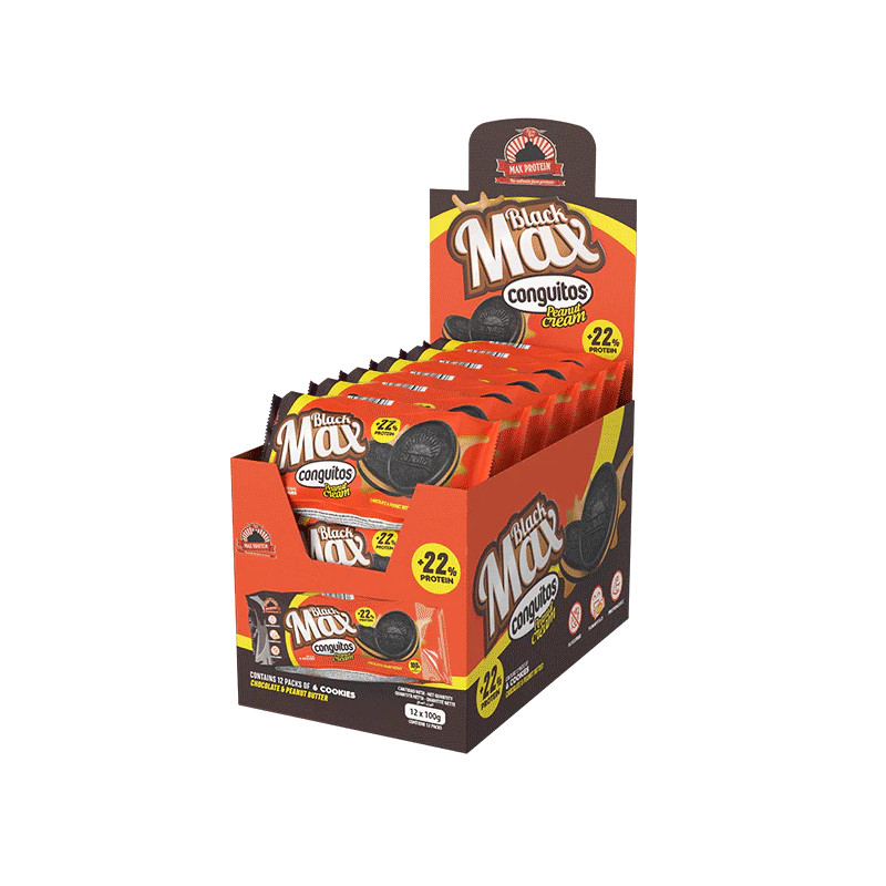 Max Protein - Black Max CONGUITOS® PEANUT CREAM (12x6 Piškotov)