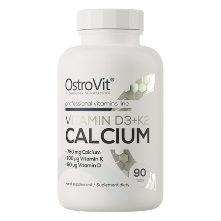 OstroVit - Vitamin D3 + K2 + Calcium (90 tab.)