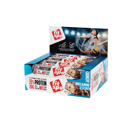 FitSpo - CRUNCHY Protein Bar - Coconut & Almond 60G
