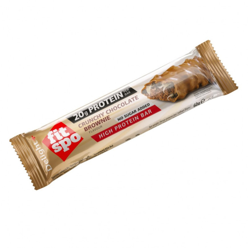Proteinska ploščica FitSpo Crunchy 60 g | Chocolate Brownie