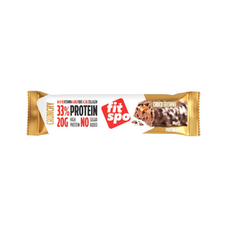 FitSpo - CRUNCHY Protein Bar - Crunchy Chocolate Brownie 60G