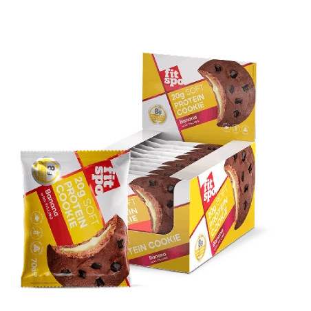 Beljakovinski piškoti FitSpo 10×70 g | Banana