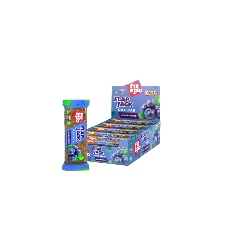 Ovsene ploščice FitSpo Flapjack 12×80 g | Borovnica