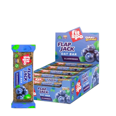 Ovsene ploščice FitSpo Flapjack 12×80 g | Borovnica