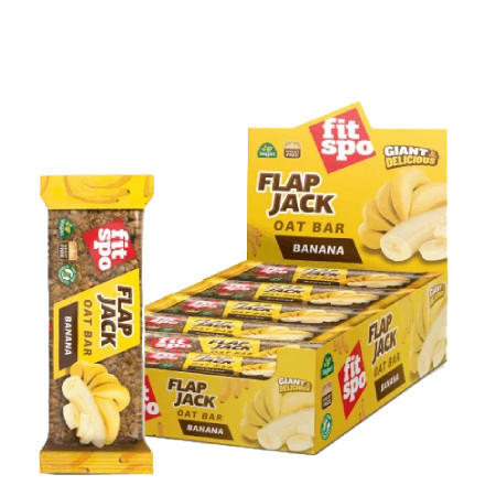 Ovsene ploščice FitSpo Flapjack 12×80 g | Banana