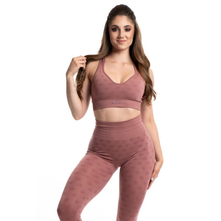TIMME -  Sports bra Monogram 2.0 - Rouge