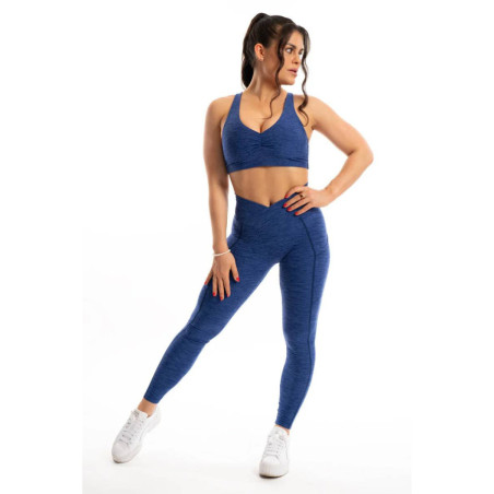 TIMME -  Leggings Level-Up "V Pocket" - Sapphire Blue