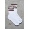 TIMME - Signature 3/4 terry socks - White/Brown