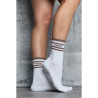 TIMME - Signature 3/4 terry socks - White/Brown