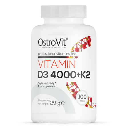 OstroVit - Vitamin D3 4000 IU + K2 100 tabs